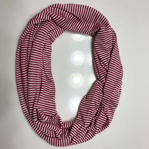 Tickled Pink Accessories - NWOT - Tickled Pink Infinity Scarf - Red and White Stripes